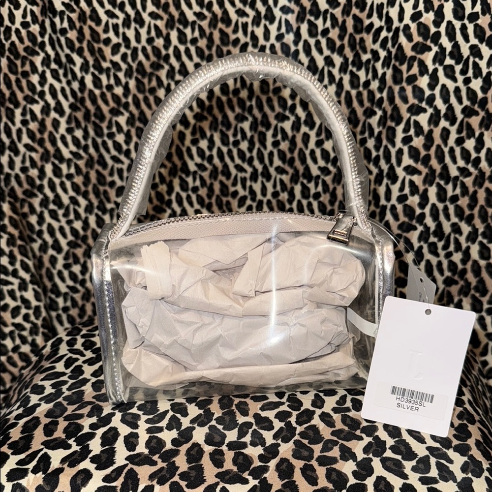 Stylish Silver Transparent Handbag